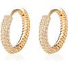 Jenosy Orecchini da donna Orecchini a cerchio in oro da donna Orecchini in oro leggeri Orecchini in oro placcato 18 carati ipoallergenici Orecchini delicati con zirconi cubici Orecchini alla moda per