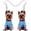 DOWAY Orecchini pendenti in acrilico con cane Yorkshire Terrier, alla moda, per donne e ragazze, idea regalo, Acrilico, Nessuna pietra preziosa