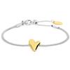 MARLU' Bracciale in Acciaio con Cuore Dorato, Stile Elegante, Modello 33BR0053GS