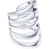 Bling Jewelry Orecchino Minimalista Geometrico a Fetta con Scanalatura e Fascia Divisa per Cartilagine, Clip Avvolgente per Helix per Donne e Adolescenti in Argento Sterling .925