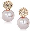 GioiaPura Orecchini da donna di GioiaPura. Gioiello realizzato in argento, perle e crystal. Dimensione pietra: perla 8 mm e crystal 6 mm. Colore pietra: rosa antico e24 e pesca. La referenza è lpe57815-e24