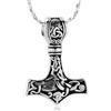 AIWENXI Thor's hammer cremazione gioielli uomo urna collana donna nodo celtico nordico vichingo commemorativo umano/animale domestico ciondolo cenere collana lucchetto souvenir gioielli, Standard
