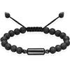 AIWENXI Bracciali di cremazione a cilindro per cenere Bead Urn Bracciale per uomini e donne in acciaio inox intrecciato corda Braccialetti Memoriale Ceneri Gioielli, 1.57, Metallo, Senza Gemstone