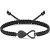 AIWENXI Bracciale con urna a forma di cuore dell'infinito per cenere, animali domestici, cane, gatto, impronte di zampa, gioielli per cremazione, corda intrecciata, bracciale regolabile, regalo per uomo e