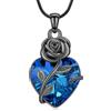 AIWENXI Gioielli per cremazione a forma di cuore, urna di nascita, collana per cenere, in acciaio inox, per cenere, ricordi, ceneri umani, urne, 50.8 cm - 56 cm, Acciaio inossidabile