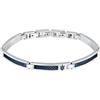 MASERATI Bracciale Uomo in Acciaio, IP Blu, Collezione Iconic - JM523AVD33