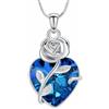 AIWENXI Gioielli per cremazione a forma di cuore, urna di nascita, collana per cenere, in acciaio inox, per cenere, ricordi, ceneri umani, urne