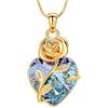 AIWENXI Gioielli per cremazione a forma di cuore, urna di nascita, collana per cenere, in acciaio inox, per cenere, ricordi, ceneri umani, urne