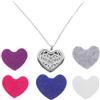 HEMOTON Collana in Acciaio Inossidabile Ciondolo Aromaterapico Apribile a Forma di Cuore, Gioiello Diffusore di Oli Essenziali Delicato per Donna, Regalo Profumato per Colore Casuale