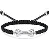 AIWENXI Braccialetto con urna di cane e urna ricordo di cenere, regolabile, corda intrecciata, urna per animali domestici, cenere, ornamenti per cani per uomo e donna, Acciaio inossidabile