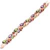 SUPVOX Braccialetto Femminile Zirconi Colorati, Catena da Polso Creativa in Oro Rosa, Accessorio Decorativo da 17 Cm per Anniversari e Feste