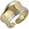 Vincent Paul ANELLO DONNA ONDA ARGENTO 925 TWO TONE BICOLORE ORO ARGENTO REGOLABILE