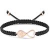 AIWENXI Bracciale con ciondolo a forma di cuore infinito per cenere, animali domestici, cane, gatto, impronta di zampa, gioielli per cremazione, ricordo, corda intrecciata, bracciale regolabile, regalo
