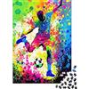 9K4D7V2G Giocatore di Calcio Arte Astratta Puzzle 1000 Pezzi Carta per Adulti Stile Colorato Relax Famiglia Regalo 38x26cm/1000pcs