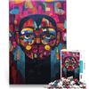 AITEXI Puzzle da 1000 pezzi per adulti Pop Art Astratto Volto Caleidoscopio Ritratto Antistress Sfida difficile gioco di sfida unico 38x26cm
