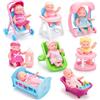 deAO Set 8 Mini Bambole 13 cm con Accessori - Gioco Creativo per Bambini 3+