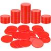 QUARKZMAN 100 Pz Gettoni Di Plastica Per Poker 1.5 Segnalini Opachi Rosso | Contatori Per Apprendimento, Dischi Per Conteggio, Gettoni Da Gioco Per Giochi Matematica Conteggio