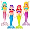 HOMAVEL 4 Sirene con Coda Luminosa, Giochi da Immersione per Piscina