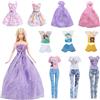 Carreuty 16 vestiti per bambole da 29 cm, compatibili con Barbie, confezione alla moda, 10 accessori inclusi 2 abiti da sera, 2 abiti, 3 set di abbigliamento quotidiano 3 set di abbigliamento estivo leggero