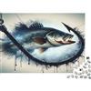 KQJZXNHPGR Pesce Grande Scena di Pesca Puzzle 1000 Pezzi Puzzle per Adulti Carta Focus Famiglia Regalo 38x26cm/1000pcs