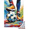 9K4D7V2G Calciatore arte Puzzle 1000 Pezzi Carta per Adulti Stile astratto colorato Gioco di Puzzle 1000 Pezzi Relax Decorazione Regalo Casa 38x26cm/1000pcs