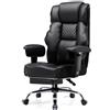 GTPLAYER Sedia da gaming GTPLAYER, sedia da ufficio ampia con molle insacchettate, sedia ergonomica per PC, sedia da scrivania regolabile e girevole, Pelle finta, nera