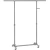 Stand Appendiabiti Con Ruote, Attaccapanni, Altezza Regolabile 97-165 Cm, Barra