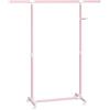Stand Appendiabiti Con Ruote, Attaccapanni, Altezza Regolabile 97-165 Cm, Barra