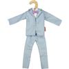 Heless Time2Shine 8621 - Smoking Azzurro con Papillon Viola, Giacca, Camicia Bianca e Pantaloni da Completo, per Bambole di Moda da 29 cm