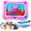 Pealeaf Tappetino sensoriale ad acqua per animali, grande tappeto rinfrescante gatto con pesci galleggianti, gioco interattivo per cani, anti perdita (Square-1)