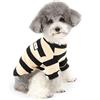 ZUNEA Maglione Invernale per Cani Piccola Taglia Felpe Cappottino Lavorato a Maglia Caldo Vestito in Morbido Cotone a Righe Abbigliamento Per Cani Gatti Cucciolo Nero S