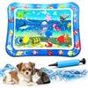 Pealeaf Tappetino sensoriale ad acqua per animali, grande tappeto rinfrescante gatto con pesci galleggianti, gioco interattivo per cani, anti perdita (Square-8)