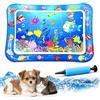 Pealeaf Tappetino sensoriale ad acqua per animali, grande tappeto rinfrescante gatto con pesci galleggianti, gioco interattivo per cani, anti perdita (Square-9)