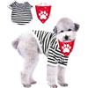 KSBBHDS 1 Vestiti A Righe E 1 Sciarpa A Triangolo, Rifornimenti per Animali Domestici, Vestiti per Animali Domestici, Comodi Vestiti per Cani.