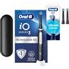 Oral-B Spazzolino Elettrico iO 2 Nero con 1 Testina + 2 Testine Oral B di Ricambio iO Series Ultimate Clean Nere, 3 Ricambi Spazzolini Elettrici, Custodia da Viaggio, Nero + 3 Testine