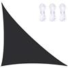 BXFUL Tenda da giardino a vela, triangolare, con kit di fissaggio, 3 corde, impermeabile, blocco UV, angolo retto, tenda parasole per esterni (nero, 3 m x 4 m x 5 m)