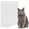 GOOGO 10 tappetini dissuasori per gatti, 42×34 cm ritagliabili, griglia con punte per giardino, divano, balcone, piante, letto e addestramento animali (trasparente)