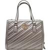 Laura Biagiotti Borsa a mano da donna in pelle rossa, trapuntata, con manico e dettagli in metallo (METAL)
