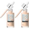 Maybelline Super Stay Skin Tint Foundation, con vitamina C*, fondotinta e cura della pelle, lunga durata fino a 24 ore, formula vegana, tonalità 05.5 (Confezione da 2)
