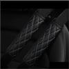NLNPFGHVZY Proteggi Copertura Per Protezione Spalla Auto In Pelle PU Nera 3D 1PC / 2PCS Decorazione Cintura Di Sicurezza Ricamata Cuscino Cintura Sicurezza(BK gray 2PCS)