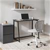 MEUBLE COSY Set Scrivania e Sedia da Ufficio Salvaspazio per Lavorare e Studiare da Casa, Nero + Grigio