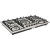 DOPBENT Piano cottura a gas da incasso in acciaio inox con 5 bruciatori per gas naturale, piano cottura integrato, monitoraggio della fiamma, dimensioni 86 x 51 x 9 cm, fornello a gas stabile per cucina con 5