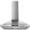 Tieasy Getue Wall Mount Range Hood 30 inch Kitchen Hood 700 CFM with Ducted/Ductless Convertible Duct, Touch Control, Permanent Filters, Stainless Steel, 3 Speed Exhaust Fan, LED Light, Tieasy