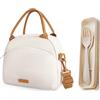 HDGSAFD Borsa Termica Portatile per il Pranzo - Set Con Posate, Grande Capacità, Pellicola di Alluminio, Antipolvere