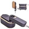 ZStarlite Mini ferro da stiro a vapore con indicatore LED, pieghevole a 180°, portatile da viaggio, 1200 W, 150 ml, riscaldamento rapido in 10 secondi, 3 livelli di vapore, per viaggi e casa, viola