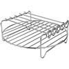 Jilijia Griglia per friggitrice ad aria _HD9904/00, griglia a doppio strato con spiedini, accessori multiuso, in acciaio inox, griglia per friggitrice ad aria (20 cm con cinque aghi)
