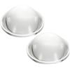 PATIKIL Diametro 40mm Lente Piano Convessa, 2 Pezzi Altezza 16mm Vetro Borosilicato di Lente Ottica Convessa Condensatore con Bordo per Torcia Bicicletta, Trasparente 2.4mm