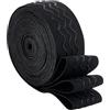 BENECREAT 7 m x 50 mm, elastico in silicone nero, antiscivolo, elastico piatto in poliestere, per fai da te, cucito, fai da te, pantaloncini sportivi