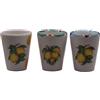 Generico Set Bicchierini da Liquore in Ceramica Artigianale Italiana - Dipinti a Mano - Ideale per Limoncello, Amaro e Caffè - Decori Maioliche e Limoni (3, Limoni)