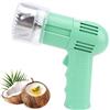 Buachois Apri di cocco elettrico automatico, macchina per apri di cocco automatico in acciaio inossidabile 304, strumento taglialette per guscio di cocco portatile per giovani vecchie cocco (Verde)